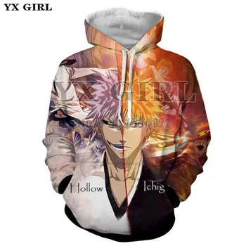 

2018 Spring Autumn Clothes Kurosaki ichigo Sweatshirt Women/Men 3d Print Hoodies Anime Bleach Hoodie Pullover Dropshipping
