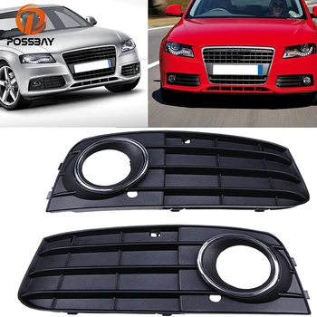 

POSSBAY Fog Light Cover for Audi A4 B8 2007 2008 2009 2010 2011 Pre-facelift Left/Right Side Lower Bumper Grilles Cover Decor