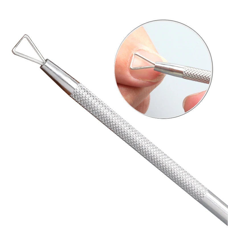 Refurbished Price for  Nail Cuticle Pusher Remove Dead Skin Stainless Steel Nail Trimmer Pedicure Tool Manicure Nail Art P