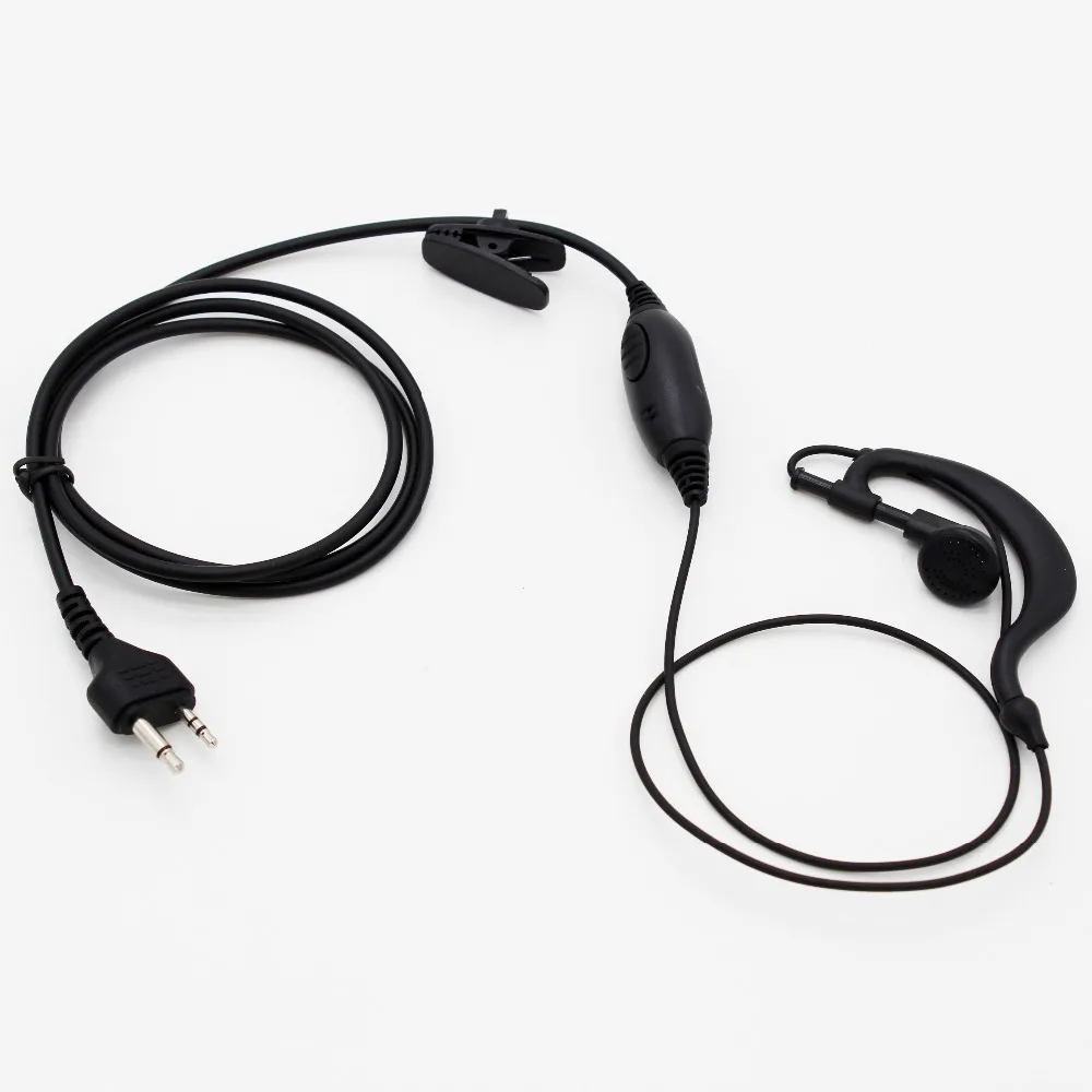 2 Pin Headset Earhook Earpiece for Midland Portable CB Radio G6 G7 G8