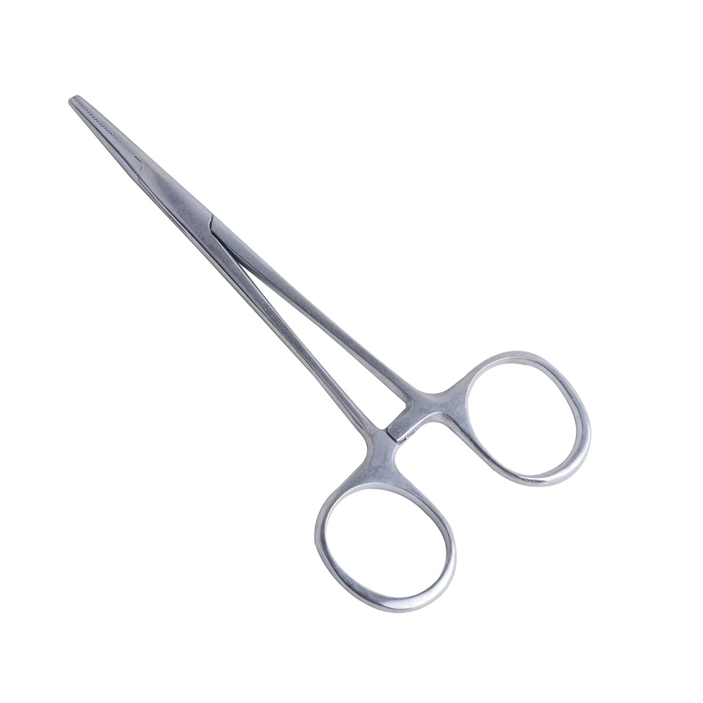 5 pulgadas/125mm recto y curvo pinzas hemostáticas Acero inoxidable PET Pesca pinzas Médicos quirúrgica dental Tijeras pinzas