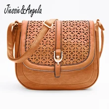 Jiessie& Angela,, женская сумка-мессенджер, кожаная сумка, bolsas femininas Vintage, открытая сумка через плечо