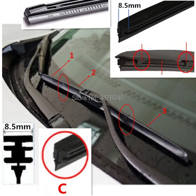 

Free Shipping car Windscreen Wipers Blade(Refill) for renault Clio Stepway Sandero Safrane Logan Koleos Fluence Duster car Wiper