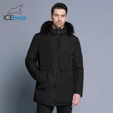 ICEbear 2017 Winter Jacket Men Placket Zipper Adjustable Waistband Soft Comfortable Fur Collar Winter Cotton Clothes 17MD941D