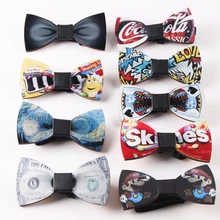 Персонализированные свадебные деревянные галстуки-бабочки, мужские аксессуары, красочные деревянные галстуки-бабочки ручной работы с героями мультфильмов