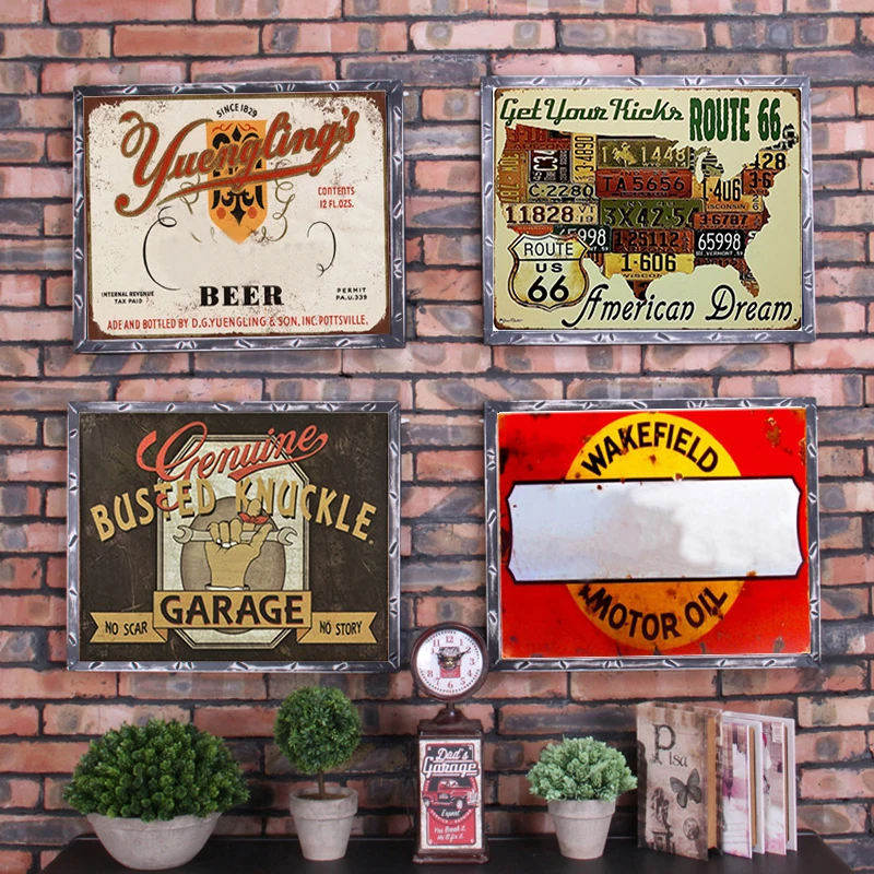 Route 66 табличка знак старинные металлические оловянные знаки бар украшение для