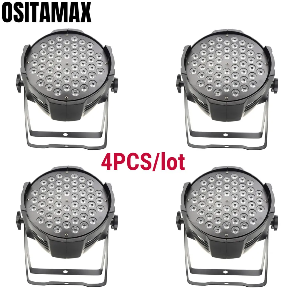 

4pcs/lot Lyre Wash LED Par Light 54pcs*3w Stage Party Light RGB 3IN1 Color Change DJ Bar Christmas Disco Light