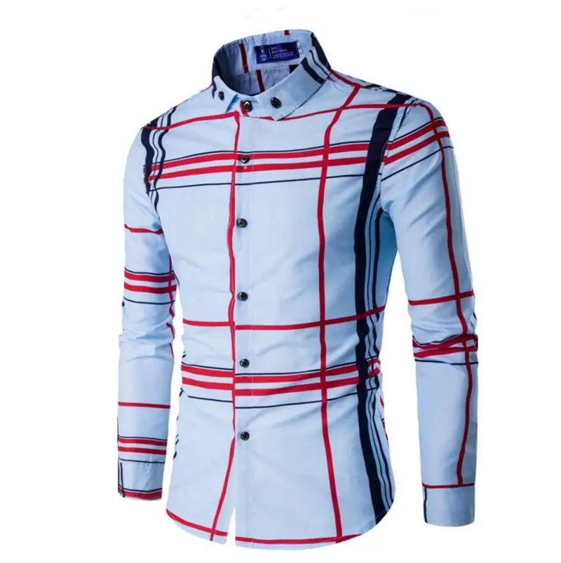 Nouveau Modèle Chemises 2017 Hommes De Mode de Tempérament Chemise Hommes À Manches Longues Coton Loisirs