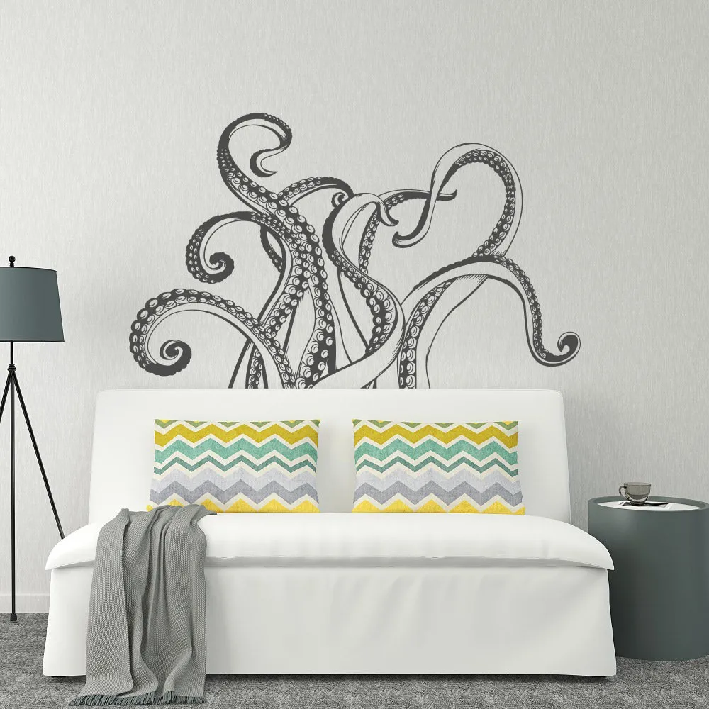 Fashion Style Octopus Tentacles Wall Sticker for living room bathroom bedroom home decoration | Дом и сад