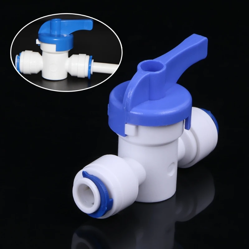 

RO Water Reverse Osmosis 1/4'' Inline New Ball Valve Quick Connect Shut off