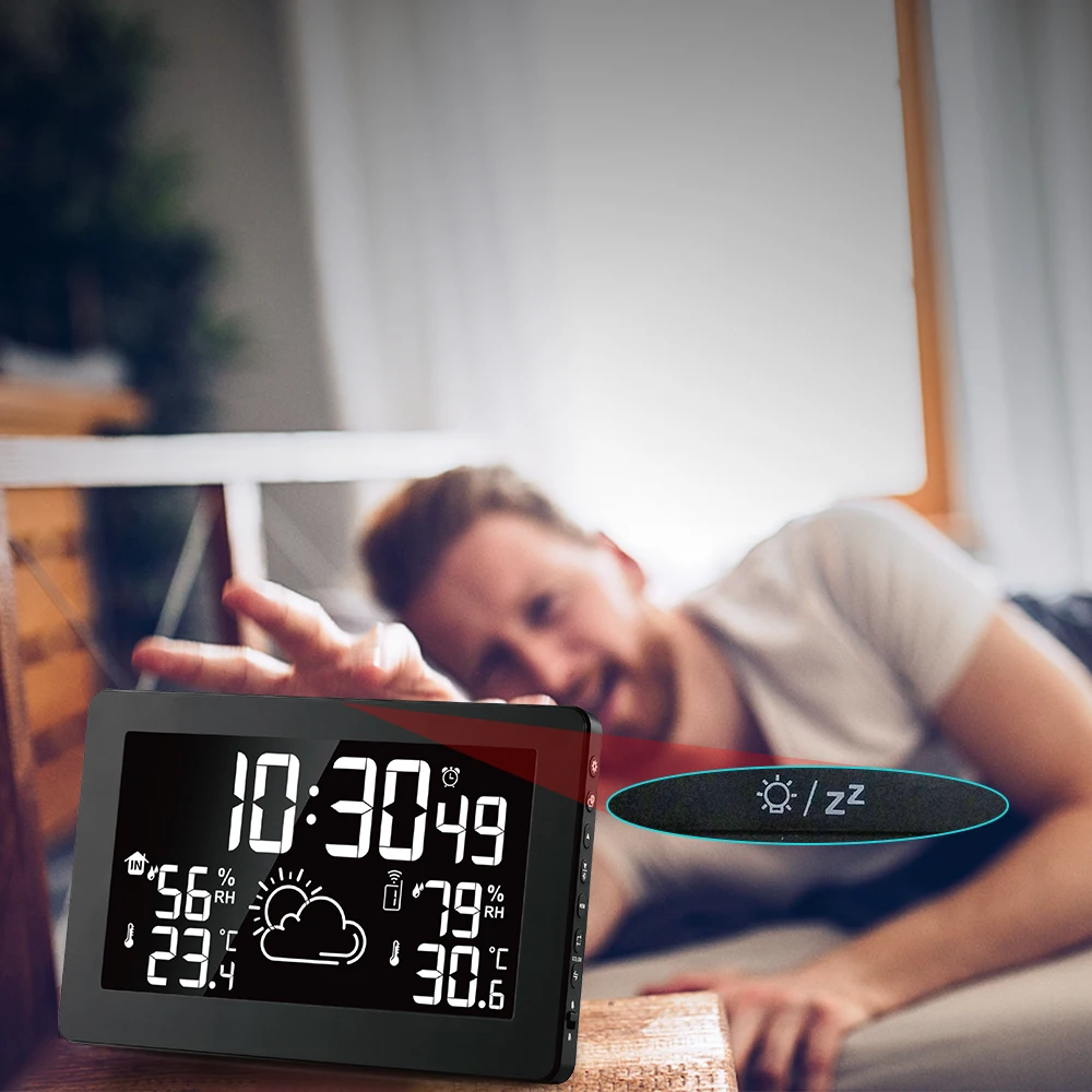 Kopen Protmex PT3378A Kleur Display Draadloze Weerstation, Indoor Outdoor Digitale Weer Thermometer Barometer