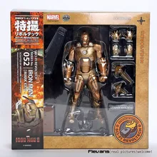 SCI-FI серии Revoltech NO. 052 Железный человек Mark ХХI MK 21 ПВХ фигурка Коллекционная модель игрушки HRFG515