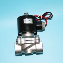 ", 1 1/4", AC110V, AC220V, DC12V/24 V Нержавеющая сталь 304 N/C Электрический электромагнитный клапан пневматический клапан для воды, воздуха на дизельном топливе, керосине внутренний газа