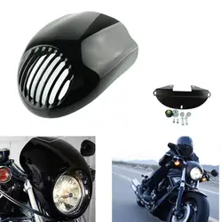 Черный глянец 5 3/4 "мотоцикл передняя фара клобук обтекатель экран гриль маска для Harley Sportster Dyna 883 1200