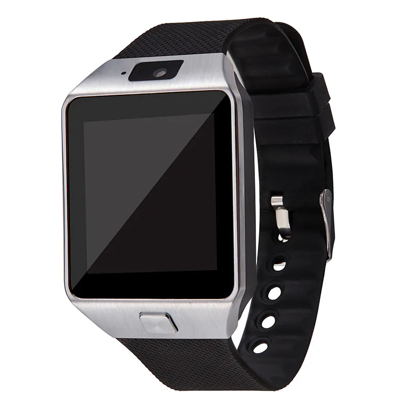 Смарт-часы DZ09 Bluetooth Smartwatch для мужчин и женщин relogio inteligente SIM TF карта шагомер наручные часы для Android IOS Телефон - Цвет: Серебристый