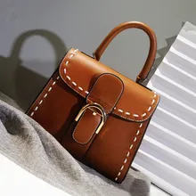 2016 Vintage Beautiful Women Fashion Handbags PU Leather Vachette Clasp Thread Hand Bag Flap Shoulder Messenger Crossbody Bags