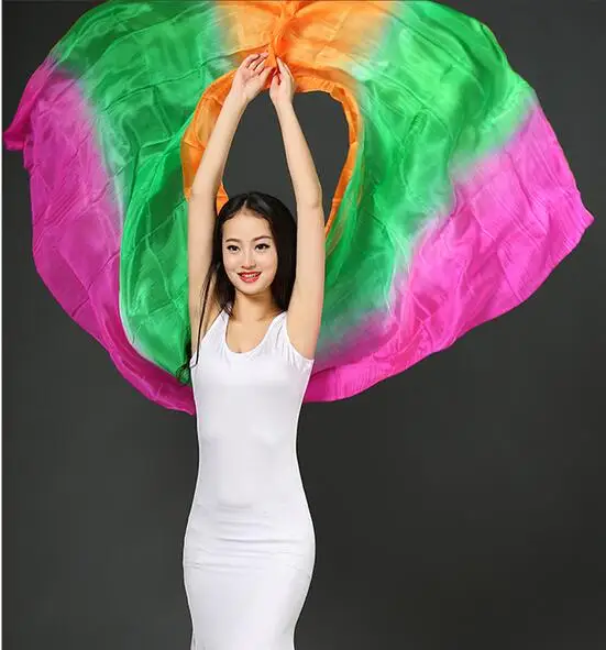 Шелковая Фата для танца живота 200/250/270 см|dance silk veil|belly dance veilsilk veil |