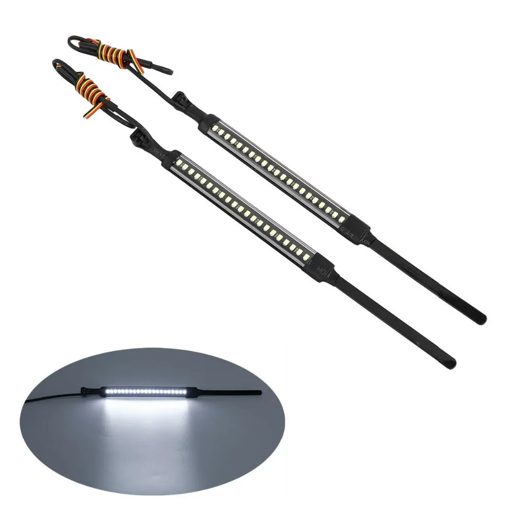 

Left Right Side Universal Motorcycle 39mm-41mm Fork LED Strips For Harley Light Turn Signals Indicators New
