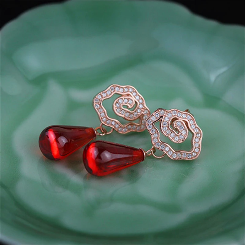 Lotus Fun реальные стерлингового серебра 925 натуральный агат ручной работы Fine Jewelry