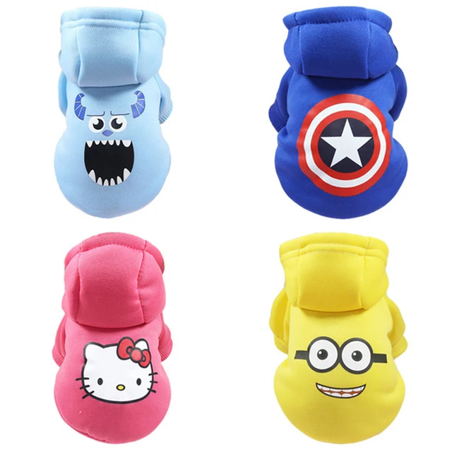 Cartoon Dog Hoodie Pet Dog Clothes For Dogs Coat Jacket Cotton Ropa Perro French Bulldog Clothing For Dogs Pets Clothing Pug