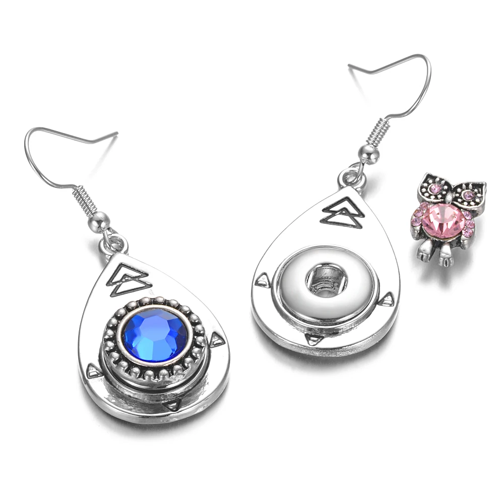 

Ginersnaps Earrings fashion jewelry 12mm Petite metal Snap Button Charms earrings Women jewelry NN-738