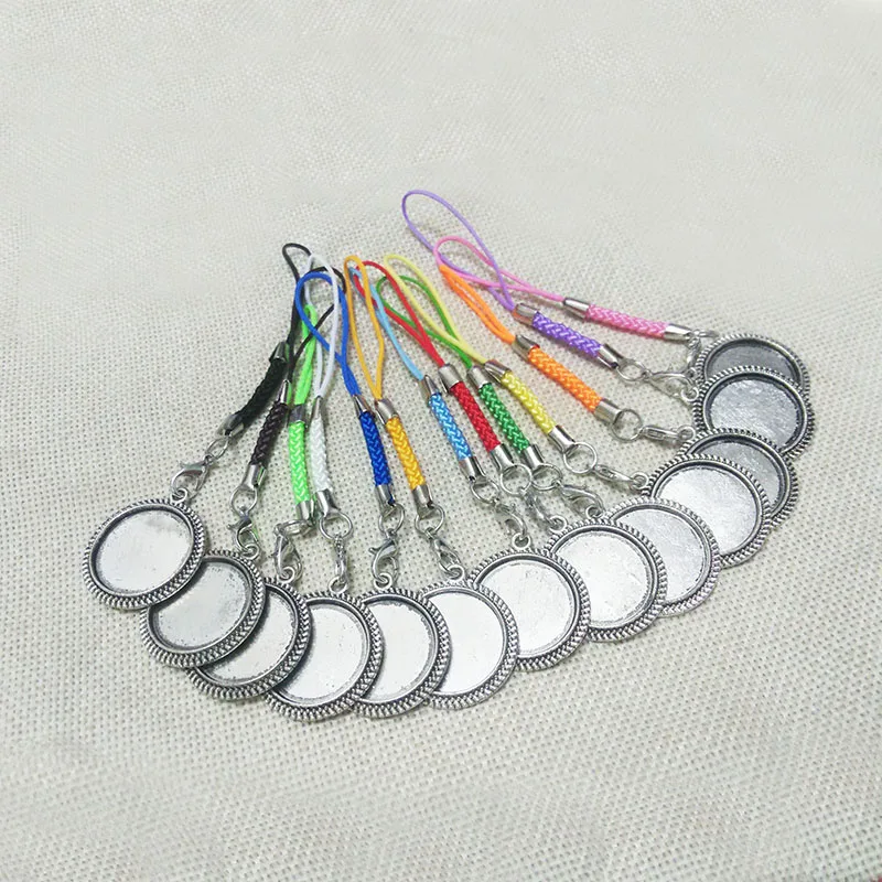 

mix color lanyard Cabochon Cameo Bezel Blank Base tray Setting lobster clasps Glue On frame Bague tassels bag beauty ornament