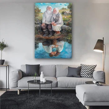 

Meian Old Loved Couples 5d diy diamond Embroidery diamant Mosaic diamond painting cross stith full Patterns Rhinestones