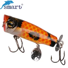 Smart New Popper Fishing Lure 7cm 12.2g Top Water Wobblers VMC Hook Iscas Artificiais Para Pesca Em Rio Leurre Peche Kunstaas