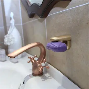 

Stainless Vintage Golden Soap Dish Wall Mounted Bathroom Magnetic Soap Holder