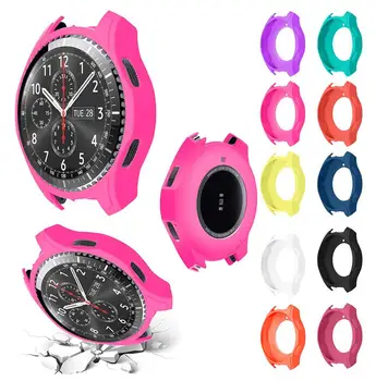 

DHL 100PCS Silicone Smartwatch Protect Cover rubber band cover for Samsung Galaxy Gear S3 frontier R760 watch Protective Case