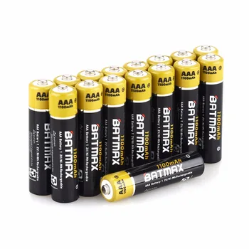 

16Pcs 1100mAh AAA Ni-MH Rechargeable Batteries for AAA Batteries(Case included)