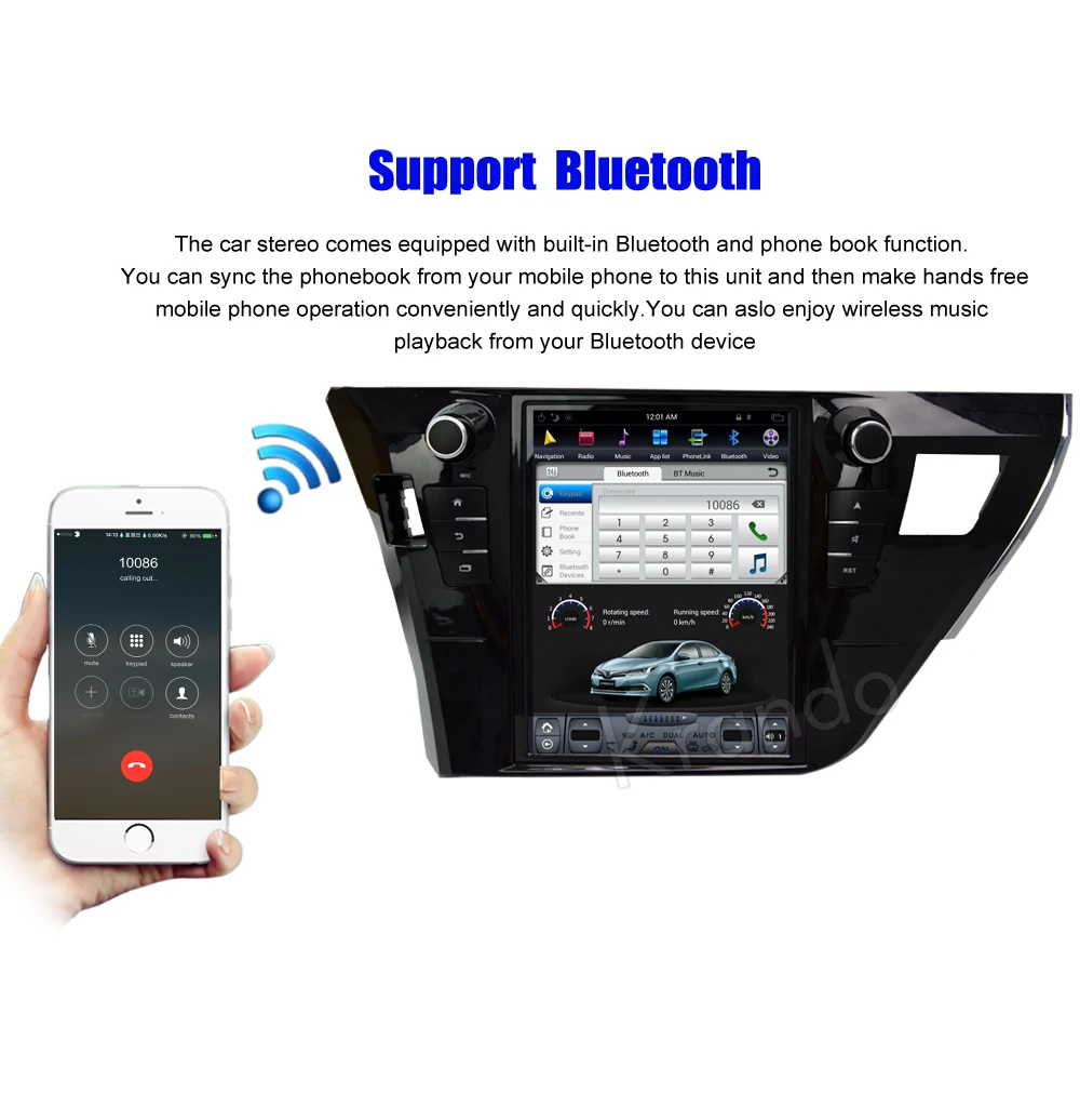 Perfect Krando Android 8.1 10.4" Vertical screen car gps navigation radio player for Toyota Corolla 2013-2016 multimedia system 4 Perfect Krando Android 8.1 10.4" Vertical screen car gps navigation radio player for Toyota Corolla 2013-2016 multimedia system 4