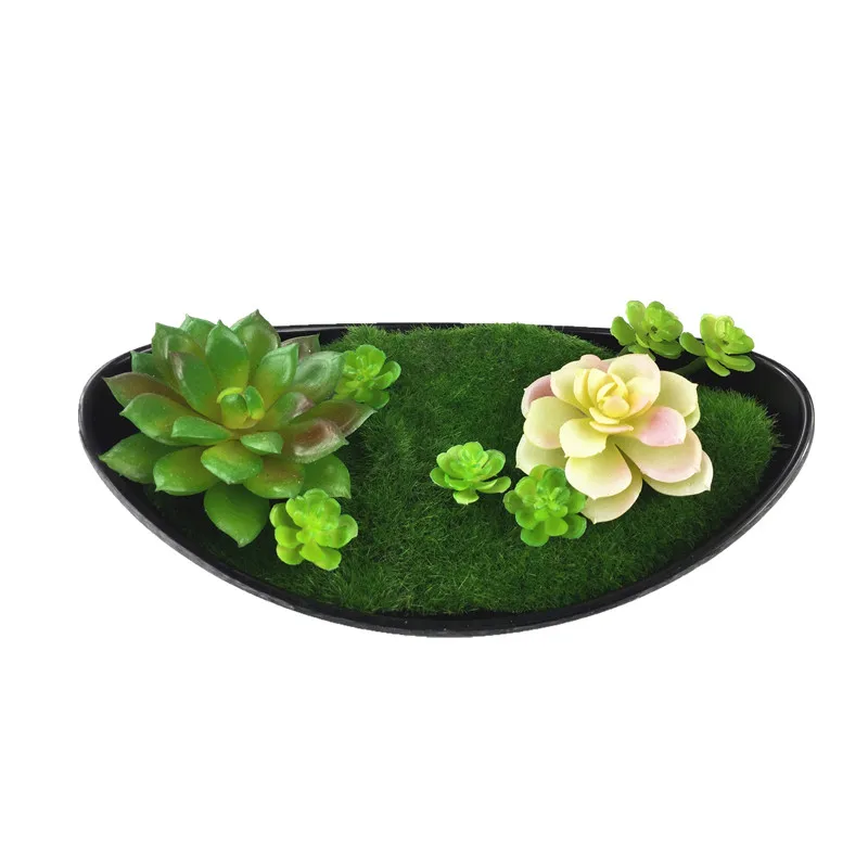 

Artificial Succulent Art With Vase Plant Plastic Flower Green Plant Table Decoration Branches Free Shipping