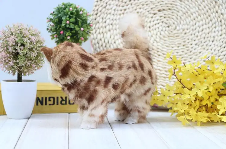 vintage miniature ceramic animals Zilin adorable standing cat lifesize cat toy home decoration children toy cat 25*10*20 cm miniature glass animal figurines