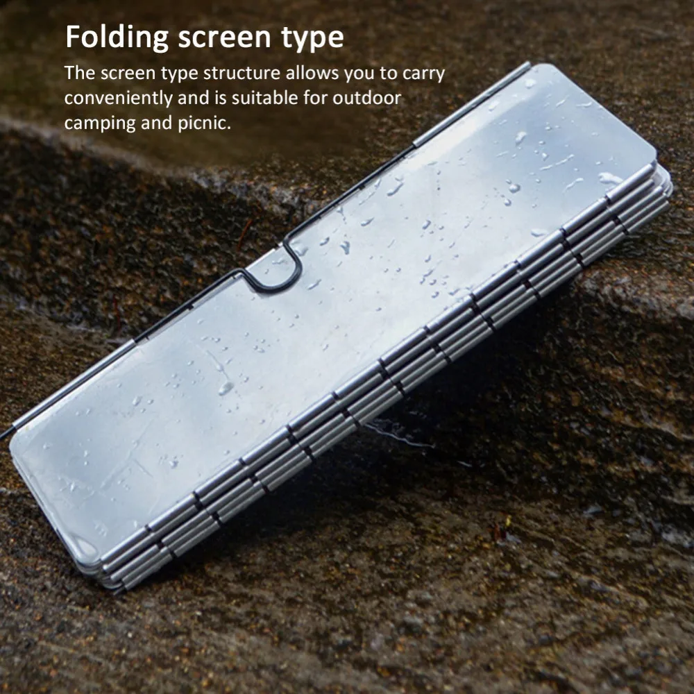 8 PCS Outdoor Burner Picnic Stove Screen Type Aluminum Alloy Windshield For Outdoor Camping Hiking Tableware Cooking Tools