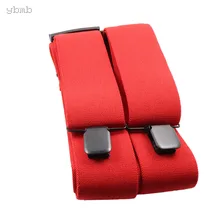 YBMB модные рубашки подтяжки x-образный 50 мм ширина Повседневный Свадебный полосатый пояс эластичный 4Clip-on регулируемые рабочие брюки подтяжки