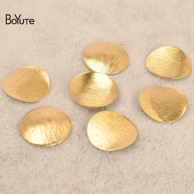 BoYuTe 100Pcs Metal Brass Curve Geometric Sheet Diy Hand Made Jewelry Accessories Wholesale (4)