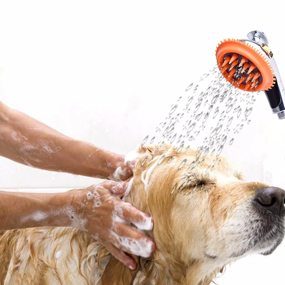 Buy Silicone Pet Bath Brush Supplies Dog Spray Head