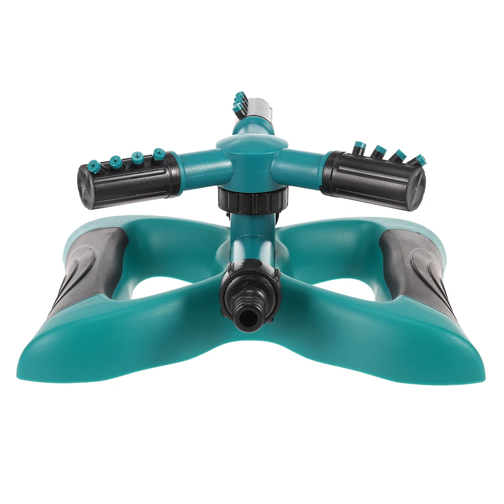 

New Practical Garden Sprinkler 360 Degree Automatic Rotating Irrigator Sprayer With 3 Arm Nozzles Durable Water Sprinkler System