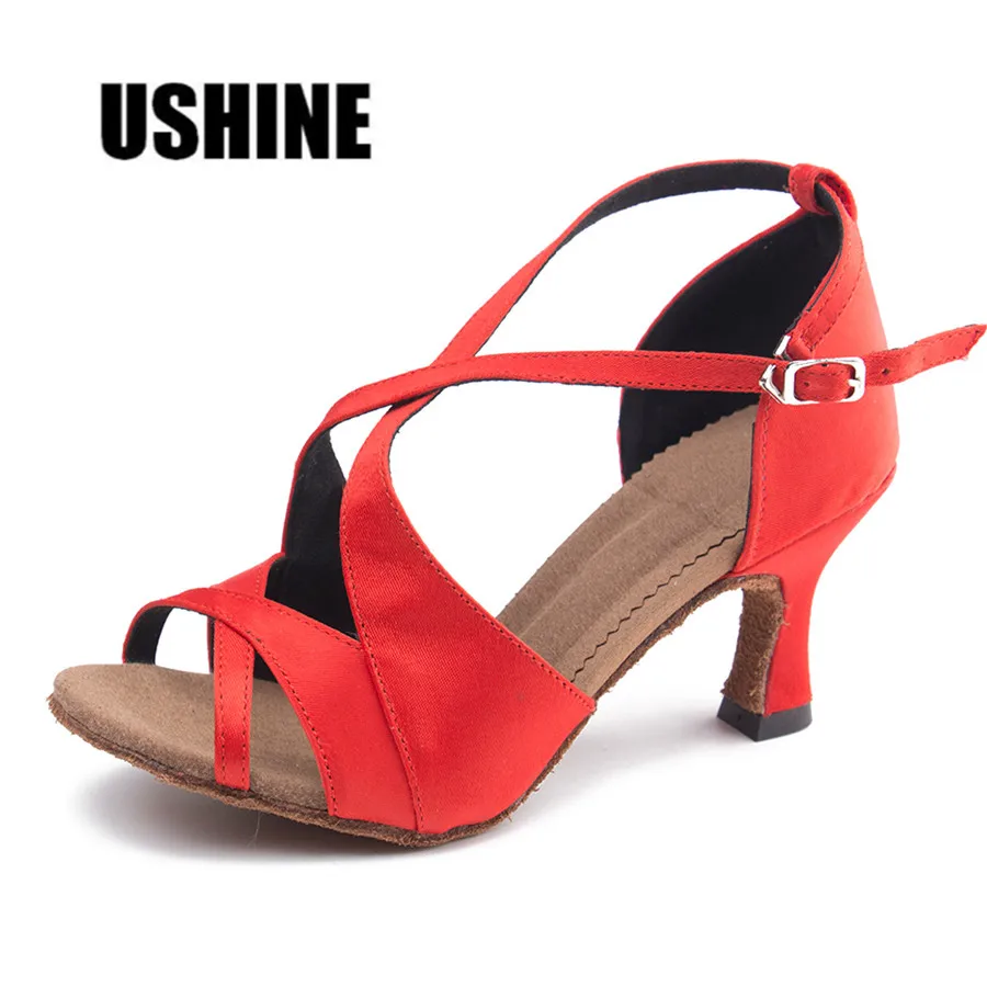 

Latin Dance Heels Red Heel 7cm/5cm Salsa Tango Latin Dance Shoes Women TY-B62 Free Shipping