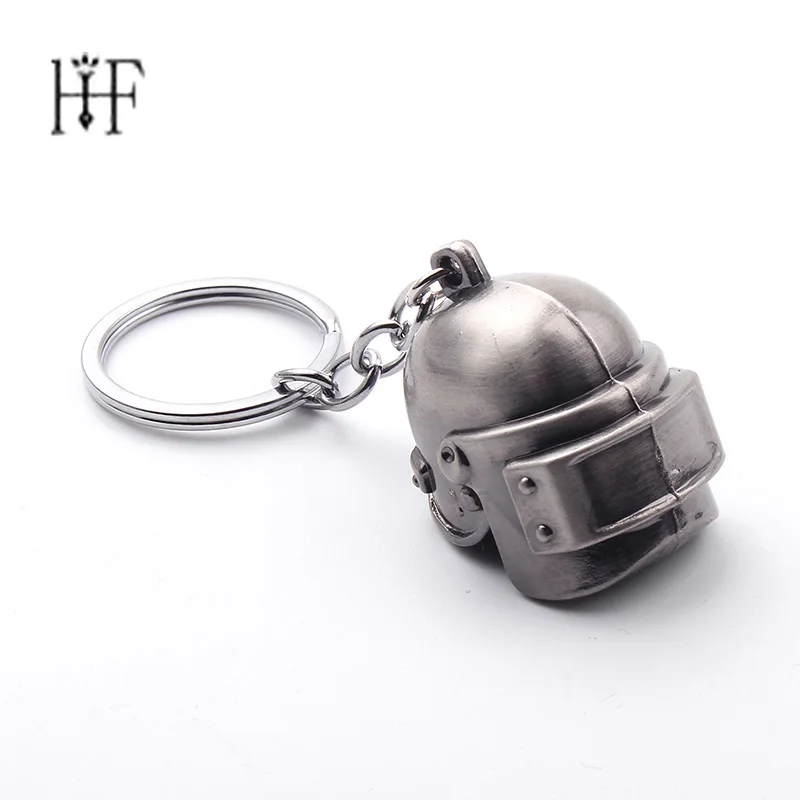 

2017 PUBG Black Gun Plated Special Corps Level 3 Helmet Keychain Playerunknown's Battlegrounds Can Opene&Closed Helmet Keyring