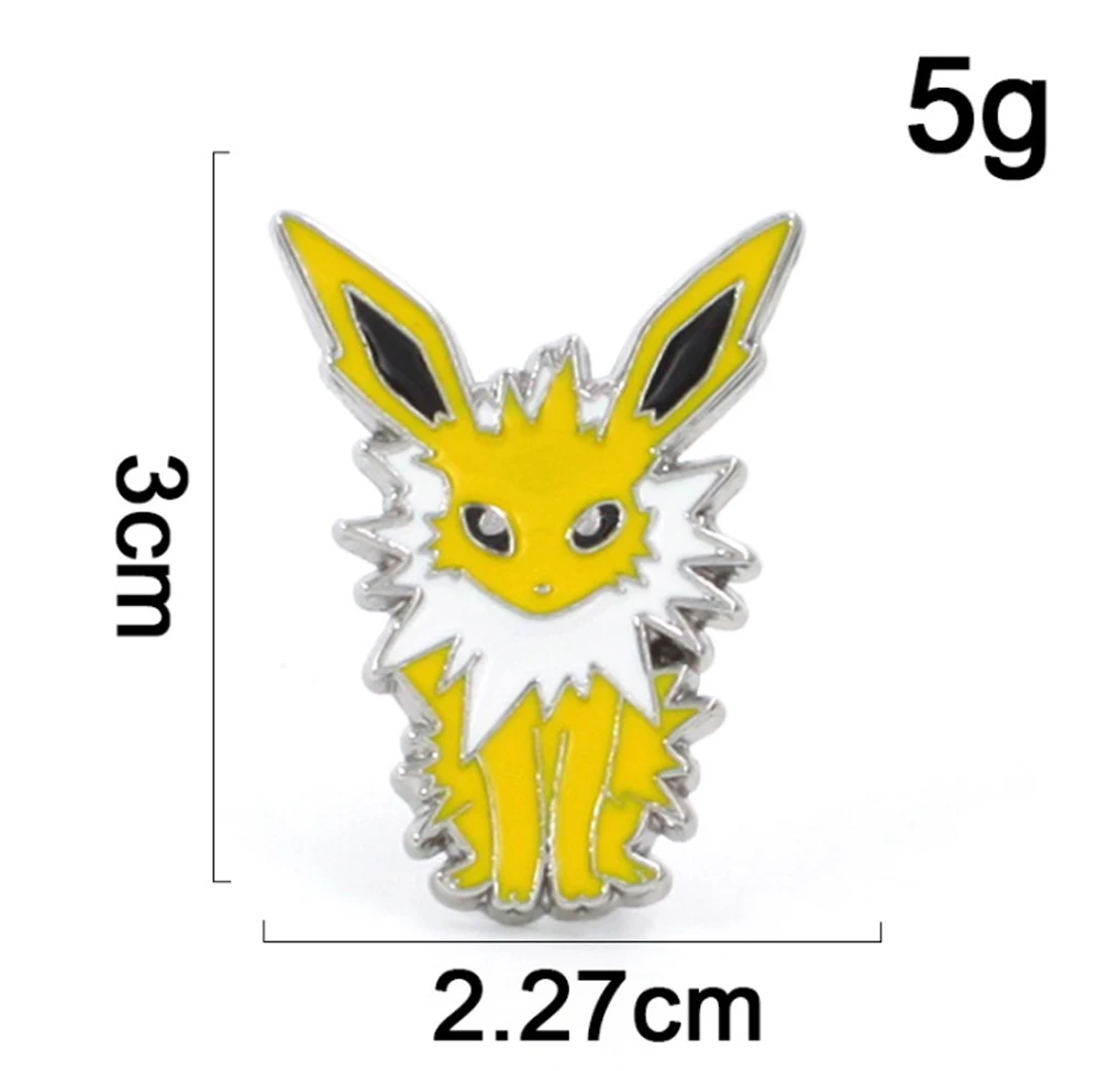 9 видов стилей Sylveon Eevee Umbreon flarion Vaporeon Jolteon Espeon Leafeon Glaceon Металлическая Брошь Pin фигурки из сплава металла игрушки SYTJ - Цвет: Jolteon