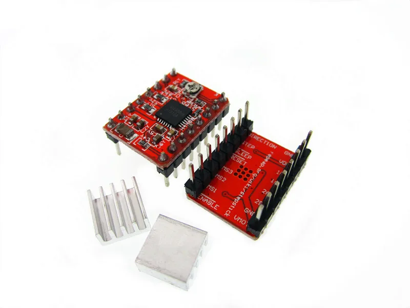 5 шт. модуль шагового двигателя Reprap A4988 цвет: красный | Электронные компоненты и
