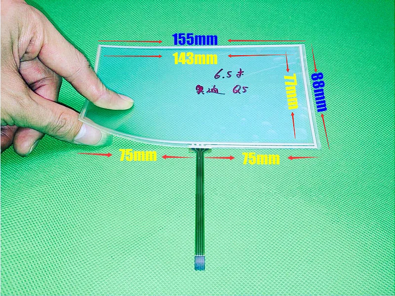 6.5''Inch TouchScreen 155mm*88mm For Audi Q5 4 wire Resistance Handwritten Touch Panel Screen Glass Digitizer Repair Free Post |