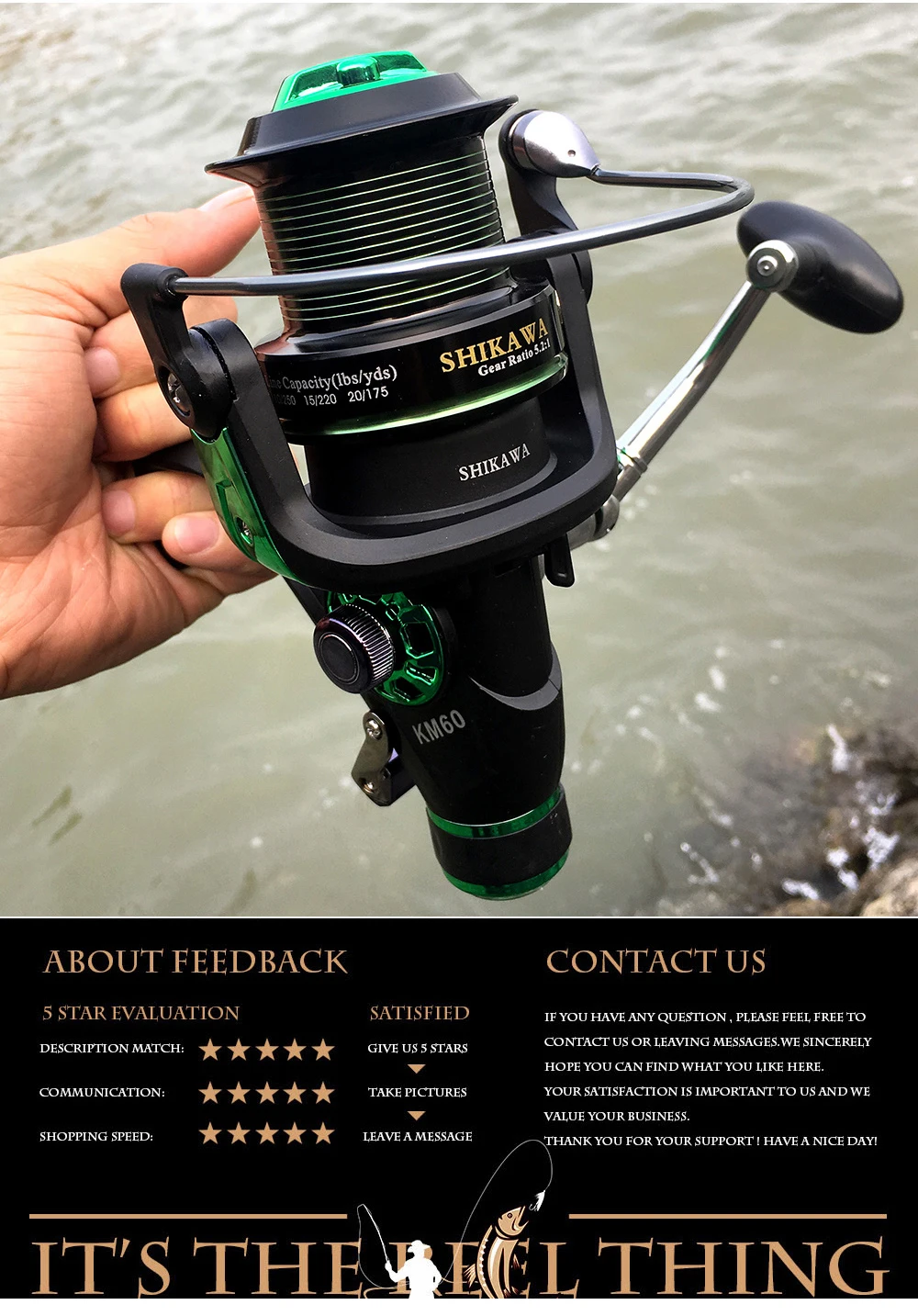 Roda de Freio Dianteiro Traseiro Duplo Freio Molinete Pesca Carretel Metal 5.2: 1 Carpa 9 Carretilhas de pesca