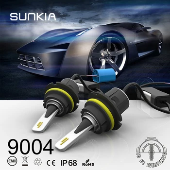 

SUNKIA 9004/HB1 9007/HB5 Hi-Lo Beam Plug & Play Built-in Fan Car LED Headlight 7200LM Pure White 6000K 48W Auto Styling