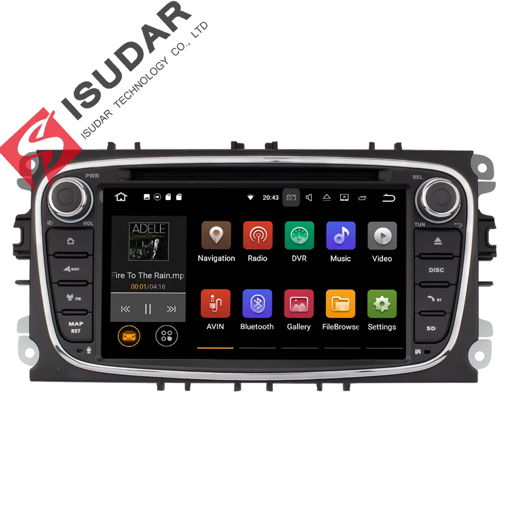 Wholesales! Two Din 7 Inch Car DVD Player Android 7.1 For FORD/Focus/S-MAX/Mondeo/C-MAX/Galaxy Wifi GPS Navigation Radio USB