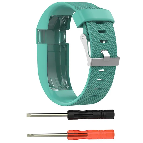 Для Fitbit Charge HR сменный ремешок для часов Силиконовый ремешок для Fitbit Charge HR трекер активности металлическая пряжка наручный ремешок - Цвет: Teal Green