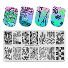 BeautyBigBang трафарет для штамповки пластин для дизайна ногтей цветочный лист изображения осенняя Тема 6*12 см штамп для дизайна ногтей шаблоны BBB XL-021
