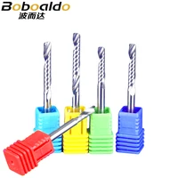 cnc קאטר 3.175mm 1 פיסות הנתב חליל ספירלה CNC טחנת סוף MDF Fresa כרסום קאטר סדרת AA AAA אקריליק נחושת אלומיניום נחושת פרייזר (1)